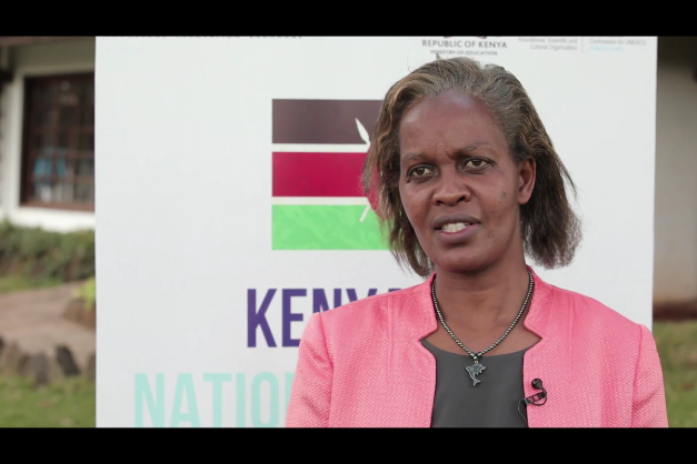 Anne Ngatia, un punto focal de KIX con sede en Kenia en el Ministerio de Educación y Ejecutiva Sénior de Materias en el Consejo Nacional de Exámenes de Kenia (KNEC)