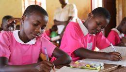 Girls in class at Makamba Primary School