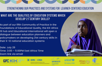 Workshop by the KIX Africa 19 hub on the qualities of education systems that develop 21 century skills
